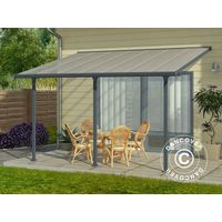 Pergola addossata Feria, Palram/Canopia, 3x4,25m, Grigio - Dancover