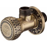 Robinet d'angle, accessoires de salle de bain, robinet d'arrêt d'eau en laiton antique, robinet d'angle, robinet d'angle 1/2, robinet d'angle