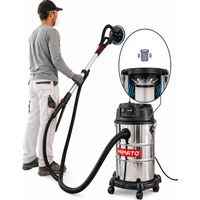 Bidone Aspiratore 30 Litri per Levigatrice Giraffa Aspirapolvere Solidi e Liquidi con Scuotifiltro per Polveri di Carpenteria
