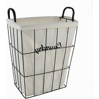 Cesto Contenitore Portabiancheria In Tessuto Con Struttura In Metallo Bagno 10630