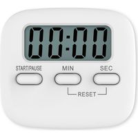 Minuteur de Cuisine magnétique avec Grand écran LCD, avec chronomètre, Alarme puissante et Compte à rebours, Blanc