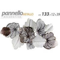 Pannello decorativo in metallo da parete quadro cm 133 x 69 x 12