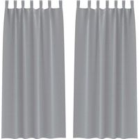 Rideaux occultants,Rideaux anti-lumière avec des rideaux Gris clair Polyester CFW50826