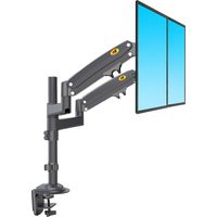 Support PC orientable pour deux écrans 22-32 pouces H180 – Poids max 12 kg par écran – Installation facile par pince-étau – North Bayou