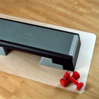 Sportmatte für Fitnessgeräte Rechteckig Milchig-transparent Polypropylen 114 x 130 cm
