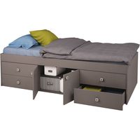 Kidsaw Captain's Single 3ft Cabin Bed - L196 x W96 x H51 cm - Grey