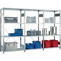 Estante atornillado H2000xW3000xD400mm básico / complementario marco de acero galvanizado 12 Trgf150kg longitud de la bahía 1650kg
