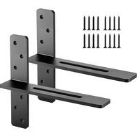 VEVOR Regalhalterungen, 2 Stück, Regalträger Tragkraft 90 kg, 355,6x73,5x304,8 mm, Schwerlast Regalhalter aus Stahl für Regale, schwimmende Halterungsbeschläge für Arbeitsplatten mit Schrauben