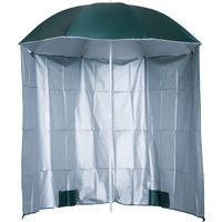 Parasol terrasse avec panneau latéral 8 baleines acier Ø220x220 cm vert