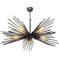 Salem MDL3806 5-Licht-Deckenleuchte aus schwarzem Metall