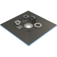 Pronto per affiancare con sifone e griglia piatto doccia di 120x90x4cm inox Valstorm