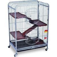 Hamster Pet Cage avec rouesx Hamster Habitat Hamster Voyage Cage Hamster, 64x43x92 cm