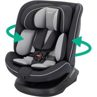 SAFETY 1ST Autositz Cosmo I-Safe I-Size, Von 0 bis 12 Jahren, 40 - 150 cm, mit Gurt, Einfache Installation, 360° Drehung, Schwarz