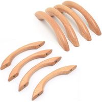 8 pièces poignées meuble bois, forme arc, finition lisse, pour cuisine et placard, compatibles tiroirs et armoires