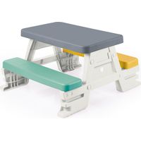 Dolu 2618 Picknicktafel voor 4 Kinderen Binnen/Buiten Grijs/Geel/Blauw/Wit