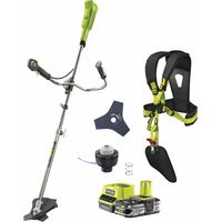 Pack RYOBI débroussailleuse 18V One+ OBC1820B - 1 Batterie 2.5Ah - 1 Chargeur rapide RC18120-125