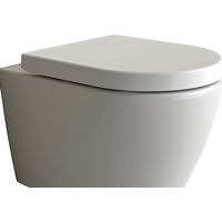 BERNSTEIN - Sedile in plastica per wc Sedile per wc con chiusura morbida - Bianco - 42,5x36,3x4,9cm - U1009