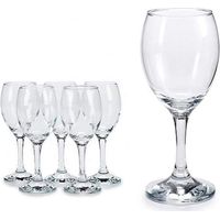 Bicchieri Calice acqua 340 cl 6 Bicchieri in Vetro Trasparente Raffinati per Tavola e Eventi Ideali per Acqua, Succhi, Bevande