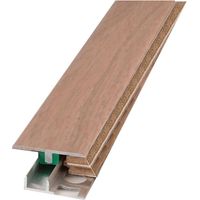 PROFILO PIATTO CON BASE PER LAMINATO E PARQUET 'UN rivestito rovere grigio