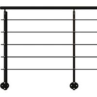 INITIO - Kit ringhiera laterale da 2 m - Alluminio 9005