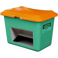 CEMO Streugutbehälter aus GfK - Volumen 200 l, mit Entnahmeöffnung, Behälter