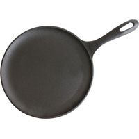Victoria 32999 Comal Induktionsgrillplatte aus Gusseisen für Pizza, 26 cm, Kamin, Grill, Backofen, Schwarz