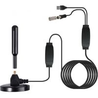 DVB-T2 Digital-TV-Antenne, leistungsstarke TV-Antenne, TNT-Signalverstärker unterstützt 4K 1080P VHF HDTV Free TV, für drinnen und draußen, mit Magnetfuß mit 5 m Kabel