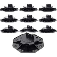 XPOtool Set 10x Stelzlager für Terrassen, 2700kg, 18-28mm, höhenverstellbare Stellfüße für Terrassendielen, Platten und Planken