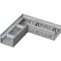 Canale di drenaggio angolare da 75 mm con regolazione, in acciaio inox