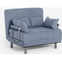 Poltrona letto in tessuto pieghevole salvaspazio Deborah Twin Class - Blu