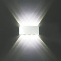 Stoex – Applique murale LED 8W étanche moderne – Design classique pour chambre et couloir – Blanc froid – Traitement anti-oxydation