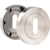 Rosace Ronde Inox Clé L Finition Inox Brossé, Serrure Clé L - Exem