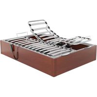 Canapé pliant articulé avec moteur Ankara hauteur 34 cm 150x182 cm - Noyer