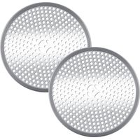 Lot de 2 attrape-cheveux inox et silicone pour salle de bain, cuisine, baignoire, sol, plat anti-obstruction.
