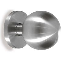 Bouton de porte boule 70 mm en acier inoxydable – Finition inox mat – Pour portes d'entrée – Ø70 mm – Selec Design