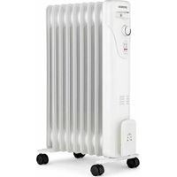 Öl-Bad-Elektroheizkörper - 2000 Watt - OCEANIC - 3 Leistungsstufen - 9 Elemente - Mobil - Weiß