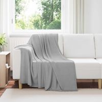 vidaXL Jeté Gris 170 x 130 cm Toison