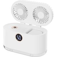 BDD Mini-Tischventilator mit Sprühfunktion, tragbarer Tischventilator, 3 Wind- und 2 Sprühmodi, 400-ml-Wassertank, geeignet für Zuhause und Büro