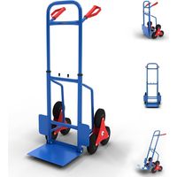 Diable pliable 150 kg – Construction en fer – 3 roues en caoutchouc – Réglable en hauteur – Dimensions 65x48x115 cm – Maxcraft