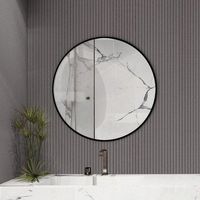etap Lustro Okrągłe Loft specchio rotondo nero 60 cm