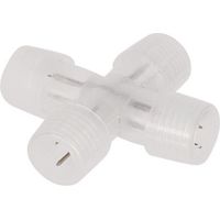Connecteur en forme de X pour tuyaux lumineux et tuyaux lumineux avec LED - 1 pc.