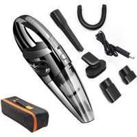 Aspirateur à Main sans Fil Puissant Portable 120W 2000mAh avec Fonction Huimide & Sèche Filtre HEPA Lavable et 5 Buses Rechargeable pour Maison,Table, Bureau, Voiture