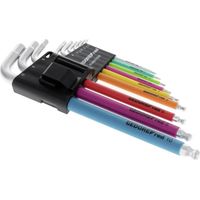 Gedore Esagonale Kit di chiavi a brugola 1.5 mm, 2.0 mm, 2.5 mm, 3.0 mm, 4.0 mm, 5 mm, 6.0 mm, 8.0 mm, 10 mm 9 parti