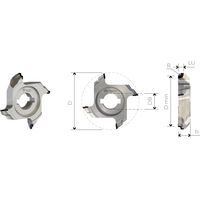 MTECF040.6 - FRESAS PARA CANTOS DE DIAMANTE PARA RADIOS CON EJE - MOBILTECNICA .6D70 b 23 ZTOT6 DB16 + 2 DKN R 3 IZQ H3