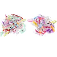 80 pinces à ourlet pour loisirs créatifs, en plastique coloré, petites pinces de couture