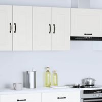 Vidaxl – Armoire murale de cuisine Kalmar blanc bois d'ingénierie – Matériau stable et durable – Grand espace de rangement – Portes pratiques