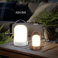 BRILONER ASA Lampe de table LED sans fil dimmable 9x8x15.5 cm 1 W 50 lm 3000 K blanc chaud IP44 batterie USB C marron lampe camping terrasse interieur