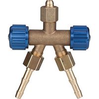 Distributeur pour oxygène Raccord: 3 x G1/4" / LW 6 avec volant plastique