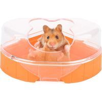 Toilettes triangulaires pour hamster, mini-toilettes pour petits animaux avec pelle (14x11x7cm, jaune)-Crezuo