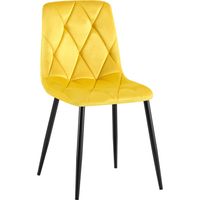 Silla de comedor Clairton Terciopelo Amarillo